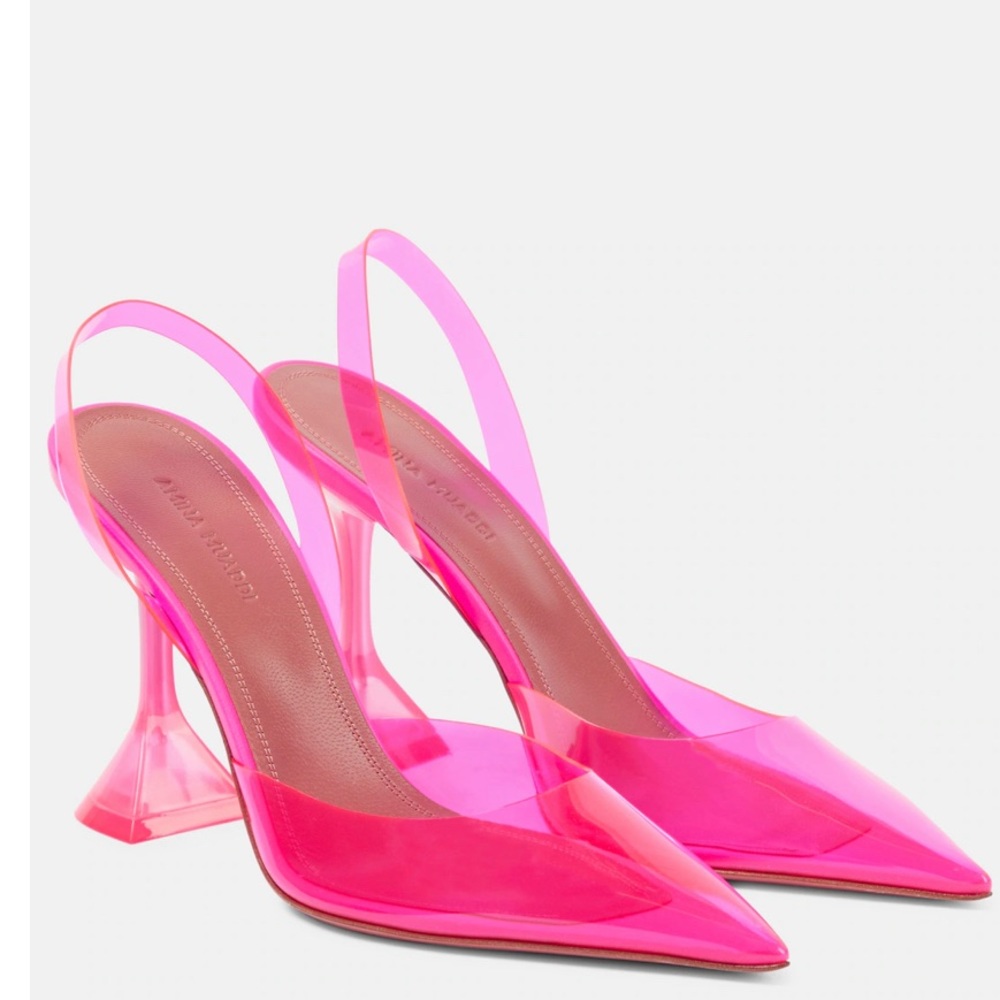 Amina Muaddi holliglass PVC